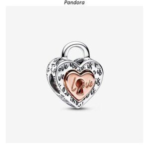 Pandora Two-tone Padlock Splittable Heart Chart